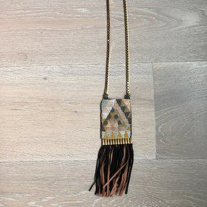 LIZZIE FORTUNATO CALIFORNIA FRINGE NECKLACE